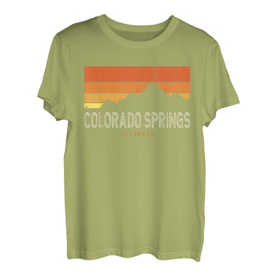 Vintage Colorado Springs Colorado Mountains Wandern Sonnenuntergang T-Shirt