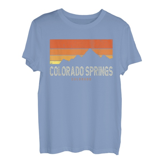 Vintage Colorado Springs Colorado Mountains Wandern Sonnenuntergang T-Shirt