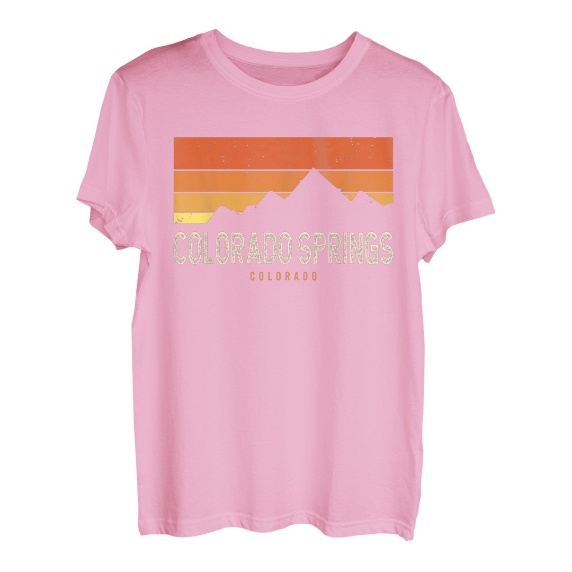 Vintage Colorado Springs Colorado Mountains Wandern Sonnenuntergang T-Shirt