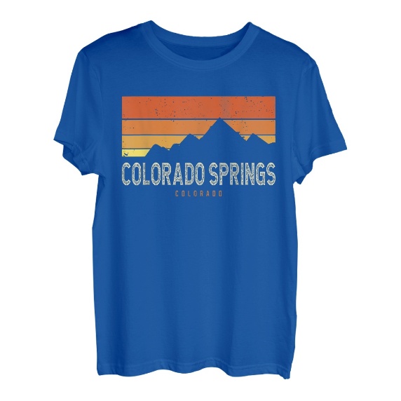 Vintage Colorado Springs Colorado Mountains Wandern Sonnenuntergang T-Shirt