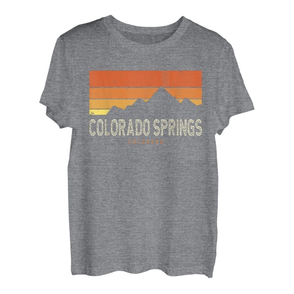 Vintage Colorado Springs Colorado Mountains Wandern Sonnenuntergang T-Shirt