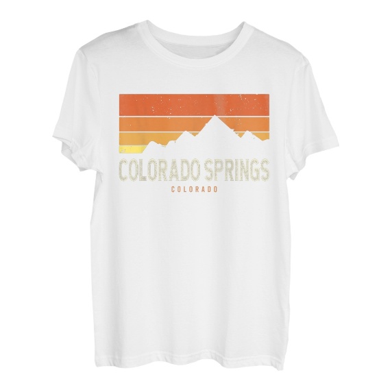Vintage Colorado Springs Colorado Mountains Wandern Sonnenuntergang T-Shirt