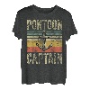 Herren Pontoon Captain Shirt Lustiges Vatertagsgeschenk Pontonboot T-Shirt