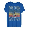 Herren Pontoon Captain Shirt Lustiges Vatertagsgeschenk Pontonboot T-Shirt