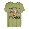 Lustiges Tier-Flamingo, Camping, Let's Get Ready To Stumble T-Shirt