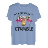 Lustiges Tier-Flamingo, Camping, Let's Get Ready To Stumble T-Shirt