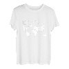 Reiselust Weltkarte Fußabdrücke Reisender T-Shirt