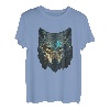 Wolfengesicht Wölfe Abstrakt Wolf Liebhaber Heulender Wolf Tier T-Shirt