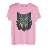 Wolfengesicht Wölfe Abstrakt Wolf Liebhaber Heulender Wolf Tier T-Shirt
