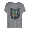 Wolfengesicht Wölfe Abstrakt Wolf Liebhaber Heulender Wolf Tier T-Shirt