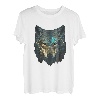 Wolfengesicht Wölfe Abstrakt Wolf Liebhaber Heulender Wolf Tier T-Shirt