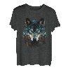 Wolf Lover Tier Heulender Wolf Abstrakt Wolf Gesicht Wölfe T-Shirt