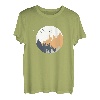 Wald Natur Vintage Geometrisch Minimalismus Geometrie T-Shirt
