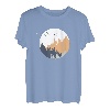 Wald Natur Vintage Geometrisch Minimalismus Geometrie T-Shirt