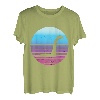 Vintage-Stil Sunset Nessie Meereskreatur Irish Lochness Monster T-Shirt