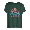 Damen Freche Campside-Schwestern Flamingo Camping T-Shirt