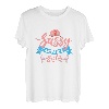 Damen Freche Campside-Schwestern Flamingo Camping T-Shirt
