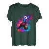 Heulender Wolf Wolf Pop Art Tier Wölfe Abstrakt Wolf Liebhaber T-Shirt