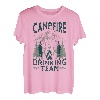 Lustiges Lagerfeuer, das Team-Gebirgslandschaft trinkt T-Shirt