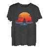 Kajak Paddling Retro Vintage Sunset Boot Vatertags T-Shirt