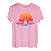 Kajak Paddling Retro Vintage Sunset Boot Vatertags T-Shirt