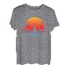 Kajak Paddling Retro Vintage Sunset Boot Vatertags T-Shirt