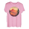 Berg und Wald Szene Silhouette Berge Camping T-Shirt