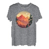 Berg und Wald Szene Silhouette Berge Camping T-Shirt