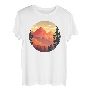 Berg und Wald Szene Silhouette Berge Camping T-Shirt