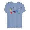 Weltkarte Weltreisender T-Shirt