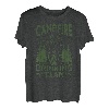 Lustiges Lagerfeuer, das Team-Gebirgslandschaft trinkt T-Shirt