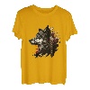 Wolf Grau Tier Abstraktes Wolf Gesicht Wolf Liebhaber Wölfe T-Shirt