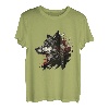 Wolf Grau Tier Abstraktes Wolf Gesicht Wolf Liebhaber Wölfe T-Shirt