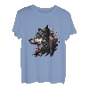 Wolf Grau Tier Abstraktes Wolf Gesicht Wolf Liebhaber Wölfe T-Shirt