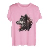 Wolf Grau Tier Abstraktes Wolf Gesicht Wolf Liebhaber Wölfe T-Shirt