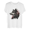 Wolf Grau Tier Abstraktes Wolf Gesicht Wolf Liebhaber Wölfe T-Shirt