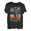 Funny Disc Golf Bigfoot Flying Disc Mountains UFO Alien Fan T-Shirt