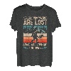 Funny Disc Golf Bigfoot Flying Disc Mountains UFO Alien Fan T-Shirt