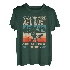 Funny Disc Golf Bigfoot Flying Disc Mountains UFO Alien Fan T-Shirt