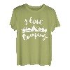 I Love Camping Wandern Outdoor für Kinder Herren Damen T-Shirt