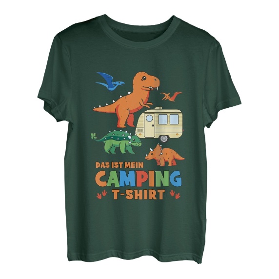 Kinder Wohnwagen Zubehör Innen Kinder Dinosaurier Camper Camping T-Shirt -  Hapfox