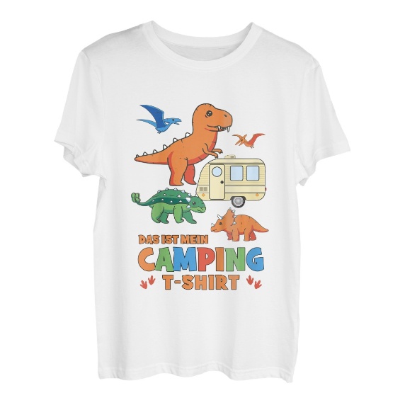 Kinder Wohnwagen Zubehör Innen Kinder Dinosaurier Camper Camping T-Shirt -  Hapfox