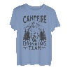 Lustiges Lagerfeuer, das Team-Gebirgslandschaft trinkt T-Shirt