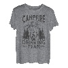 Lustiges Lagerfeuer, das Team-Gebirgslandschaft trinkt T-Shirt