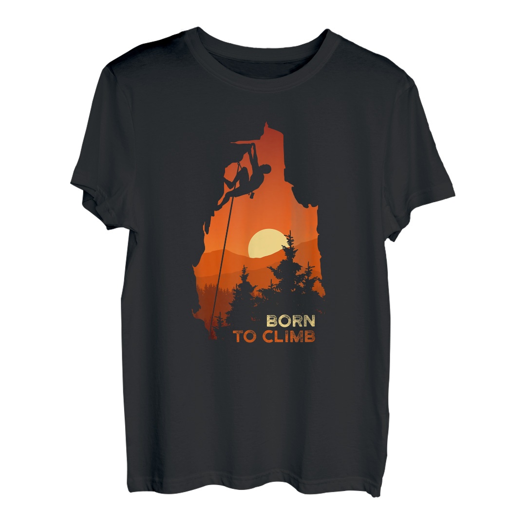 Born To Climb Bouldern Klettern Sport Freiklettern Südtirol T-Shirt