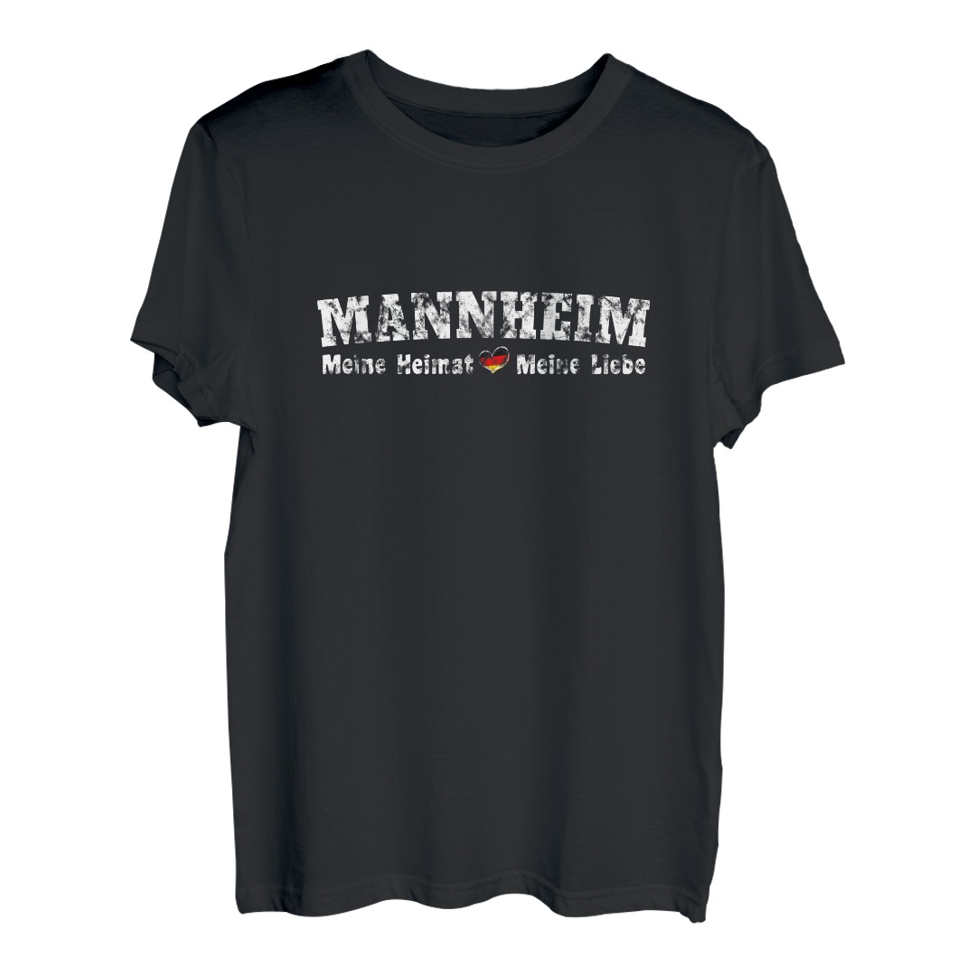 Mannheim Herz Souvenir Spruch meine Heimat meine Liebe T-Shirt