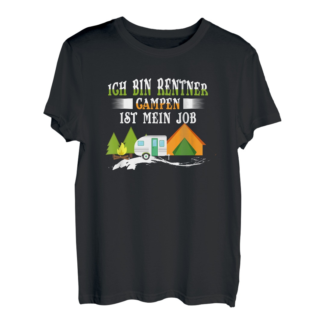 Rentner Ruhestand Camping Sprüche Geschenk-Idee I T-Shirt