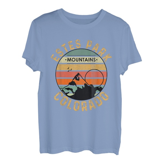 Retro Vintage Camping Wandern Liebhaber, Estes Park Colorado USA T-Shirt