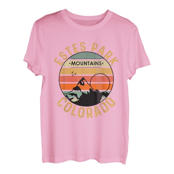 Retro Vintage Camping Wandern Liebhaber, Estes Park Colorado USA T-Shirt