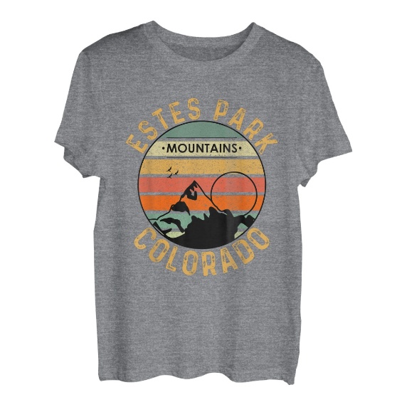 Retro Vintage Camping Wandern Liebhaber, Estes Park Colorado USA T-Shirt